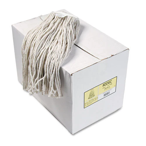 Premium Cut-end Wet Mop Heads, Cotton, 24oz, White, 12/carton - Image 1