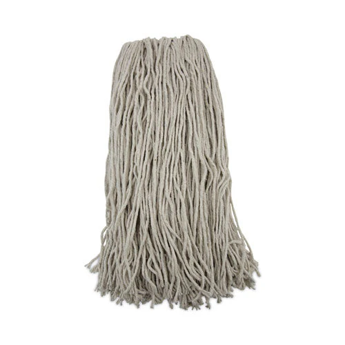 Mop Head, Premium Standard Head, Cotton Fiber, 32oz, White, 12/carton - Image 1