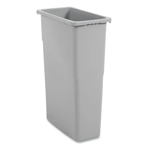 Slim Waste Container, 23 Gal, Plastic, Gray - Image 2
