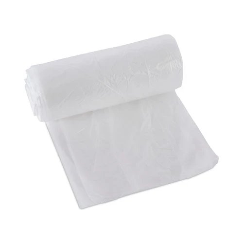 High-density Can Liners, 10 Gal, 6 Mic, 24" X 23", Natural, 50 Bags/roll, 20 Rolls/carton - Image 1