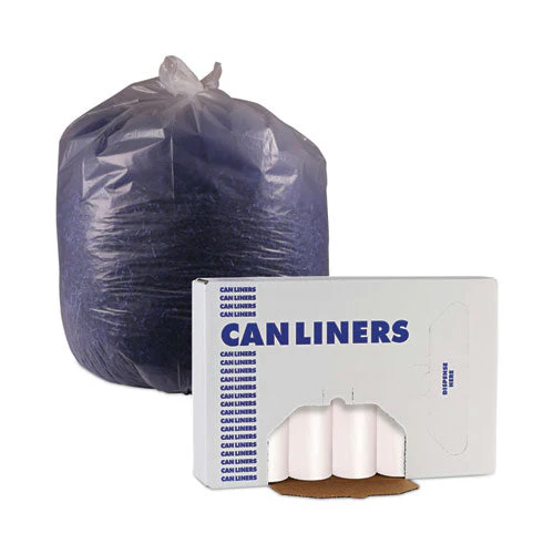 High-density Can Liners, 10 Gal, 6 Mic, 24" X 23", Natural, 50 Bags/roll, 20 Rolls/carton - Image 3
