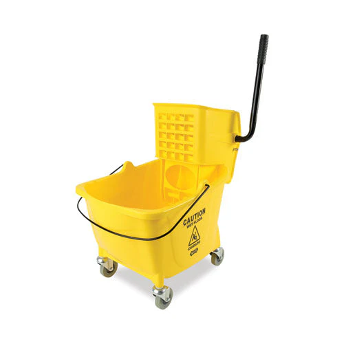 Pro-pac Side-squeeze Wringer/bucket Combo, 8.75 Gal, Yellow/silver - Image 1