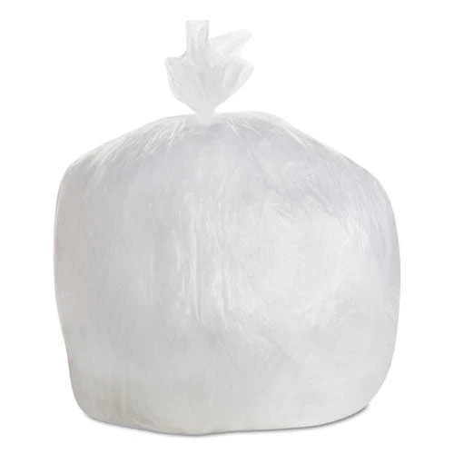 High Density Can Liners, 30 Gal, 8 Mic, 30" X 36", Natural, 25 Bags/roll, 20 Rolls/carton - Image 1