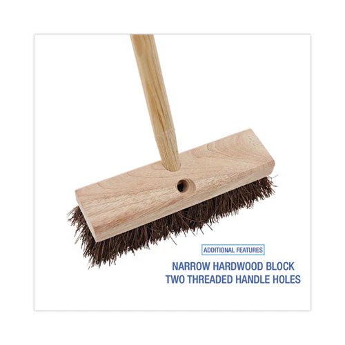 Deck Brush Head, 2" Brown Palmyra Bristles, 10" Brush - Image 2