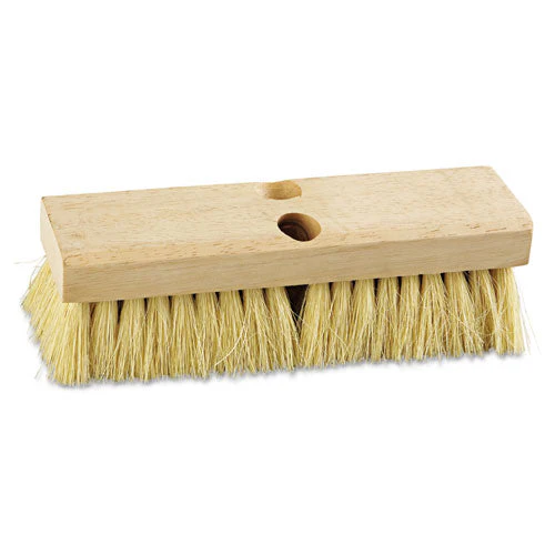Deck Brush Head, 2" White Tampico Bristles, 10" Brush - Image 1
