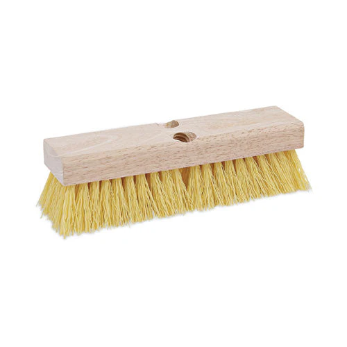 Deck Brush Head, 2" Cream Polypropylene Bristles, 10" Brush - Image 1
