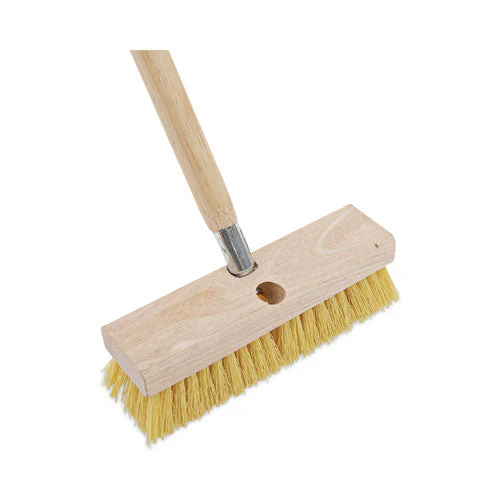 Deck Brush Head, 2" Cream Polypropylene Bristles, 10" Brush - Image 3