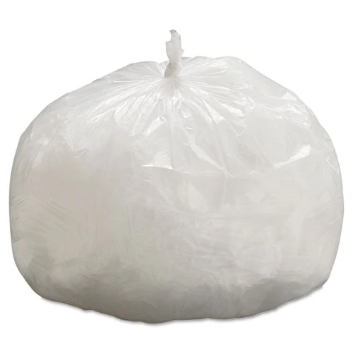 High-density Can Liners, 33 Gal, 9 Mic, 33" X 39", Natural, 25 Bags/roll, 20 Rolls/carton - Image 1
