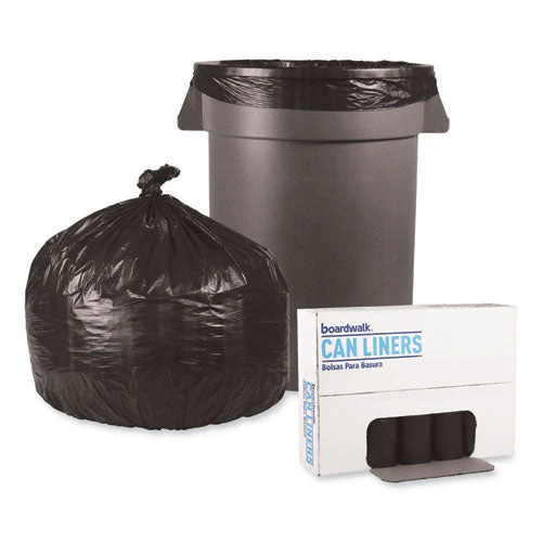 Low-density Waste Can Liners, 33 Gal, 0.5 Mil, 33" X 39", Black, 25 Bags/roll, 8 Rolls/carton - Image 3