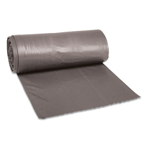 Low-density Waste Can Liners, 33 Gal, 1.1 Mil, 33" X 39", Gray, 25 Bags/roll, 4 Rolls/carton - Image 1