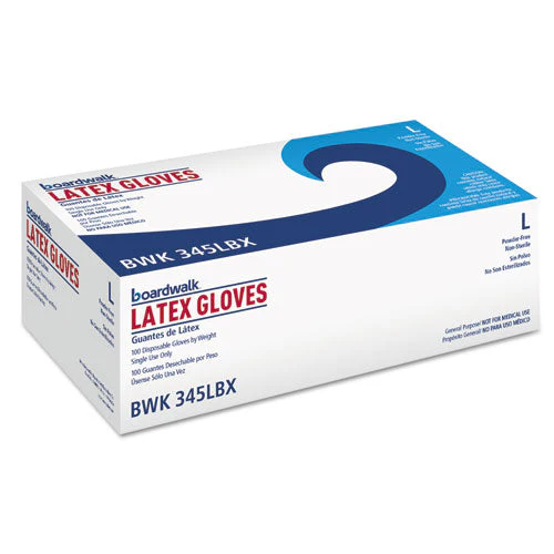 General-purpose Latex Gloves, Powder-free, 4.4 Mil, Large, Natural, 100/box - Image 1