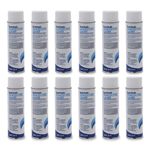 Stainless Steel Cleaner And Polish, Lemon, 18 Oz Aerosol Spray, 12/carton - Image 1