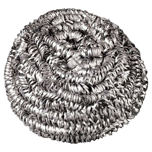 Stainless Steel Scrubber, Medium Size, Steel Gray, 72/carton - Image 1