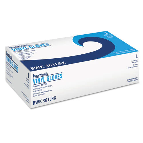 Exam Vinyl Gloves, Clear, Large, 3 3/5 Mil, 100/box, 10 Boxes/carton - Image 2