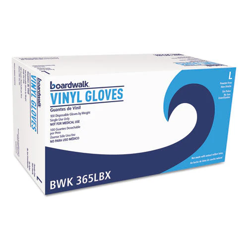 General Purpose Vinyl Gloves, Powder/latex-free, 2.6 Mil, Large, Clear, 100/box - Image 1