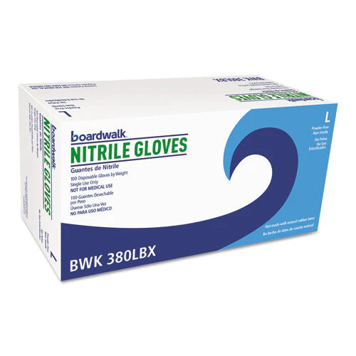 Disposable General-purpose Nitrile Gloves, Large, Blue, 4 Mil, 1,000/carton - Image 1
