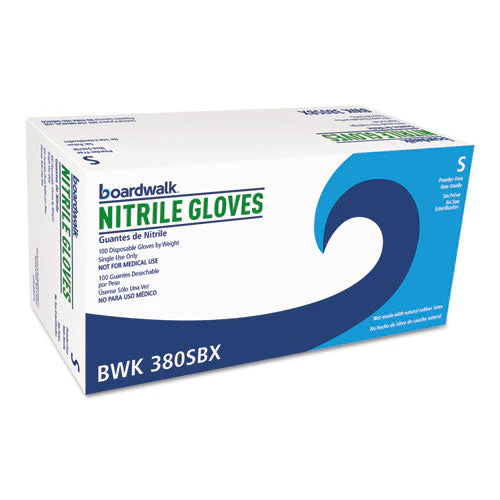 Disposable General-purpose Nitrile Gloves, Small, Blue, 4 Mil, 1,000/carton - Image 1