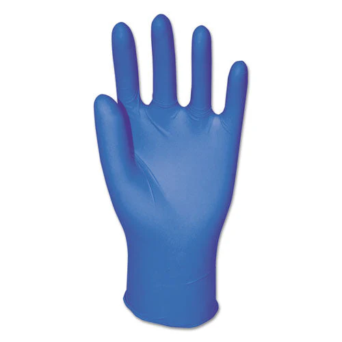 Disposable Powder-free Nitrile Gloves, Medium, Blue, 5 Mil, 100/box - Image 1