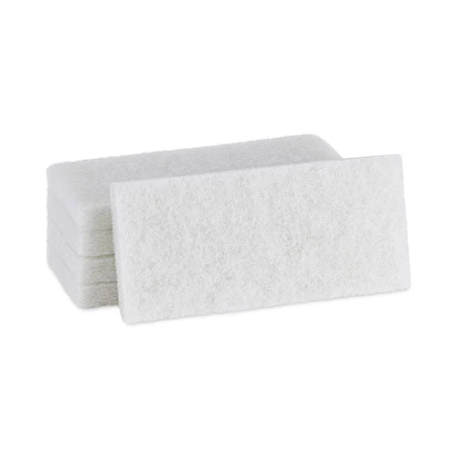 Light Duty Scour Pad, 4.63  X 10, White, 20/carton - Image 1