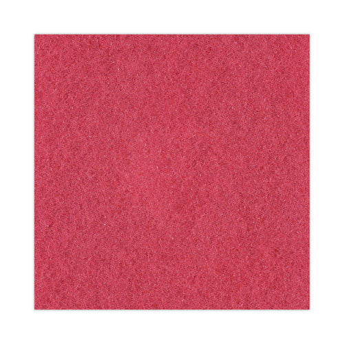 Buffing Floor Pads, 12" Diameter, Red, 5/carton - Image 2