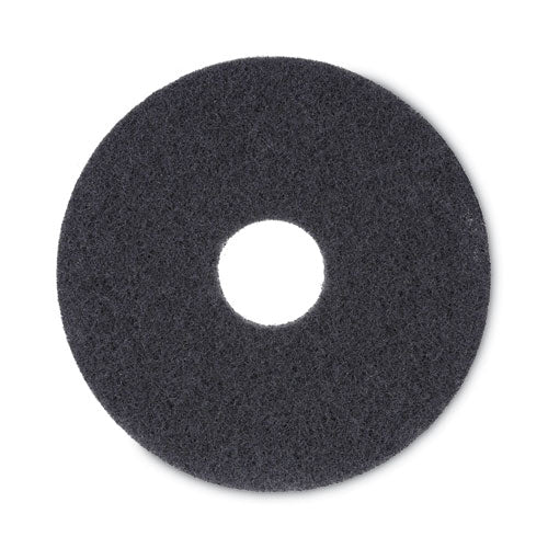 Stripping Floor Pads, 13" Diameter, Black, 5/carton - Image 1
