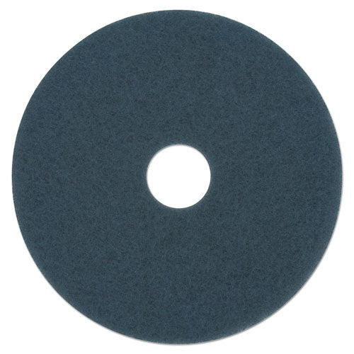 Scrubbing Floor Pads, 13" Diameter, Blue, 5/carton - Image 1