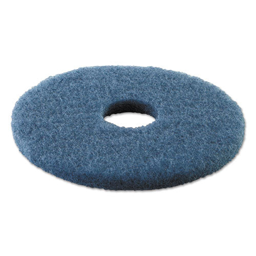 Scrubbing Floor Pads, 13" Diameter, Blue, 5/carton - Image 2