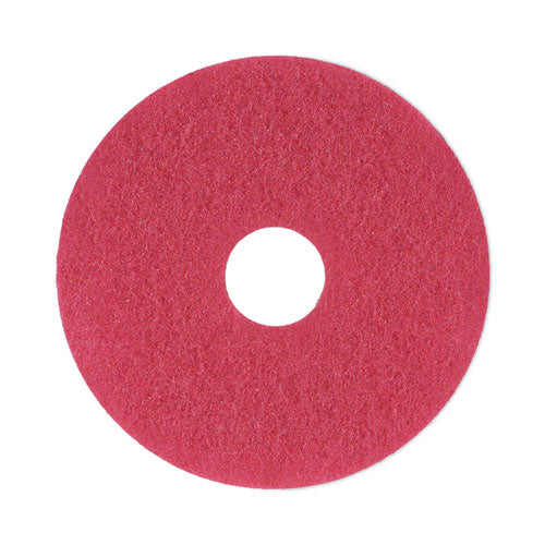 Buffing Floor Pads, 13" Diameter, Red, 5/carton - Image 1