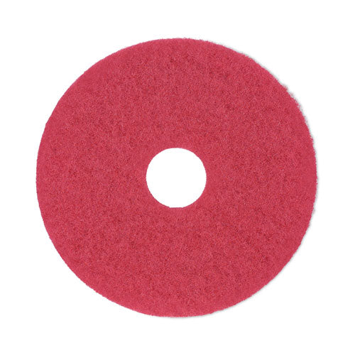Buffing Floor Pads, 14" Diameter, Red, 5/carton - Image 1