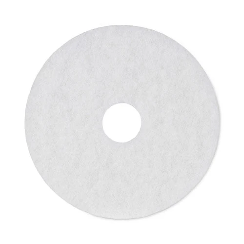 Polishing Floor Pads, 16" Diameter, White, 5/carton - Image 1