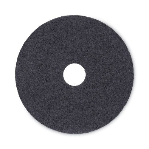 Stripping Floor Pads, 17" Diameter, Black, 5/carton - Image 1