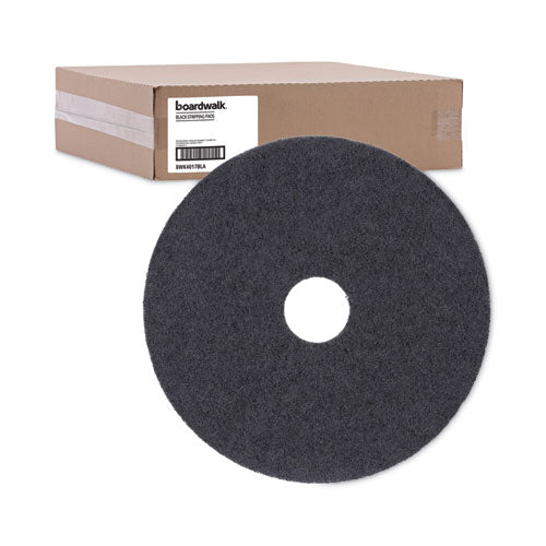 Stripping Floor Pads, 17" Diameter, Black, 5/carton - Image 2