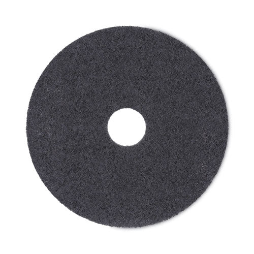 High Performance Stripping Floor Pads, 17" Diameter, Black, 5/carton - Image 1