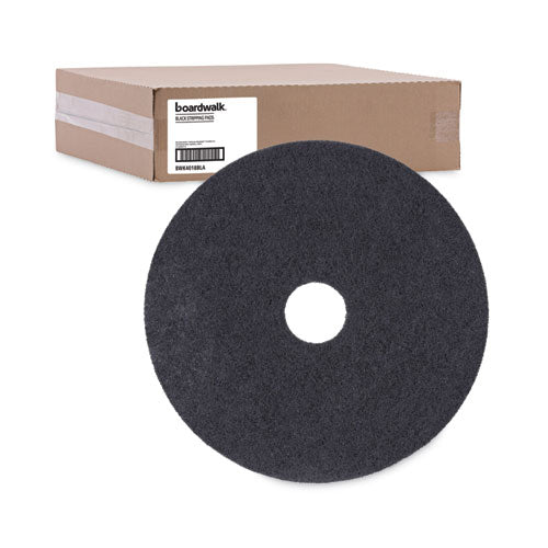 Stripping Floor Pads, 18" Diameter, Black, 5/carton - Image 3