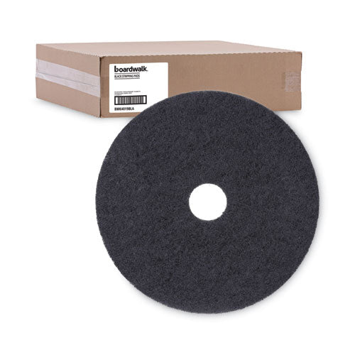 Stripping Floor Pads, 19" Diameter, Black, 5/carton - Image 3