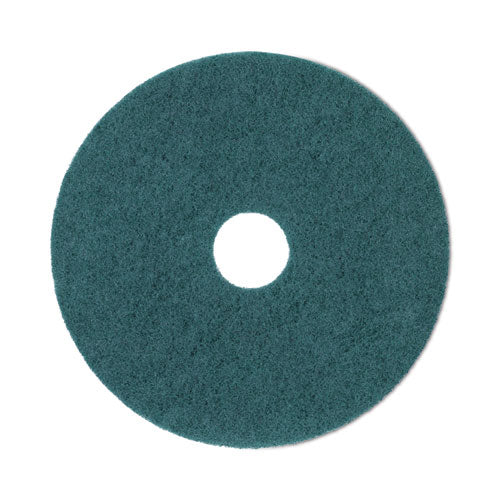 Heavy-duty Scrubbing Floor Pads, 19" Diameter, Green, 5/carton - Image 1