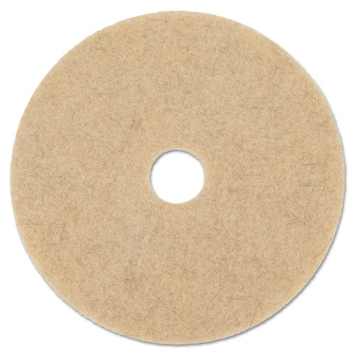 Natural Hog Hair Burnishing Floor Pads, 19" Diameter, Tan, 5/carton - Image 1