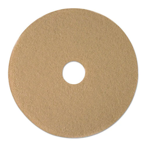 Burnishing Floor Pads, 19" Diameter, Tan, 5/carton - Image 1