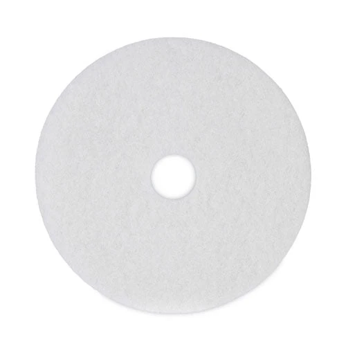 Polishing Floor Pads, 19" Diameter, White, 5/carton - Image 1