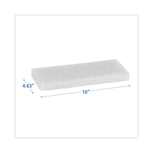 Light Duty Scour Pad, 4.63  X 10, White, 20/carton - Image 2