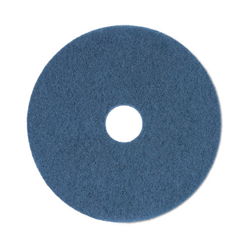 Scrubbing Floor Pads, 20" Diameter, Blue, 5/carton - Image 1