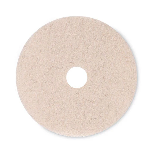 Natural Hog Hair Burnishing Floor Pads, 20" Diameter, Tan, 5/carton - Image 1