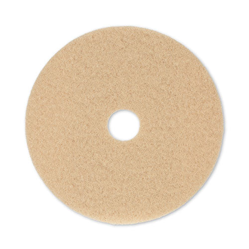 Burnishing Floor Pads, 20" Diameter, Tan, 5/carton - Image 1