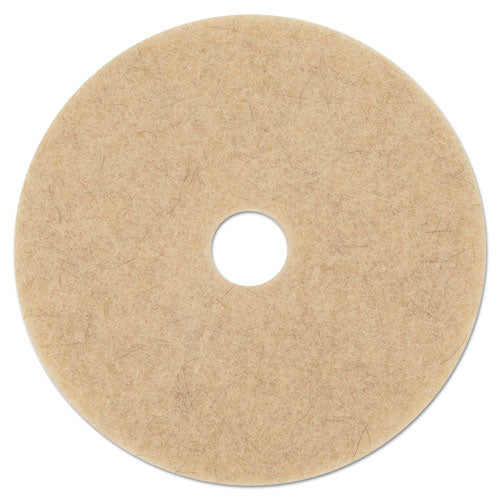 Natural Hog Hair Burnishing Floor Pads, 21" Diameter, Tan, 5/carton - Image 1