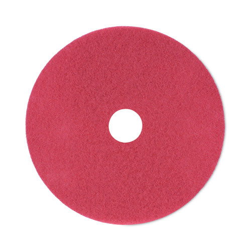 Buffing Floor Pads, 21" Diameter, Red, 5/carton - Image 1