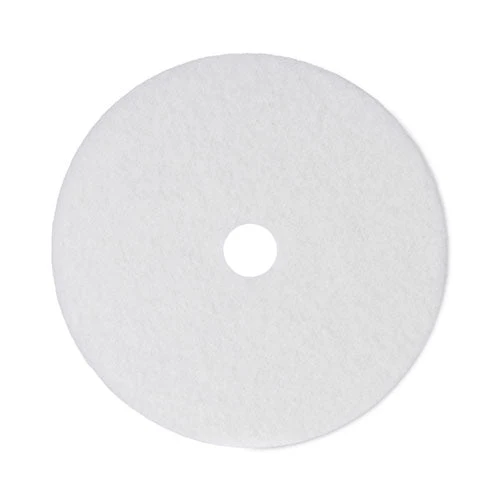 Polishing Floor Pads, 21" Diameter, White, 5/carton - Image 1