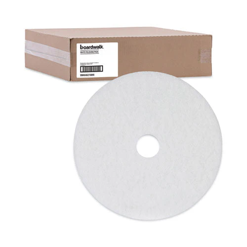 Polishing Floor Pads, 21" Diameter, White, 5/carton - Image 3