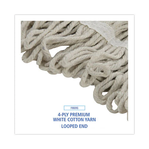 Pro Loop Web/tailband Wet Mop Head, Cotton, 12/carton - Image 2