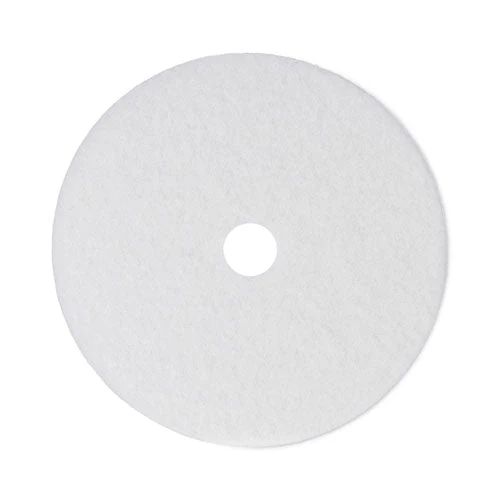 Polishing Floor Pads, 24" Diameter, White, 5/carton - Image 1