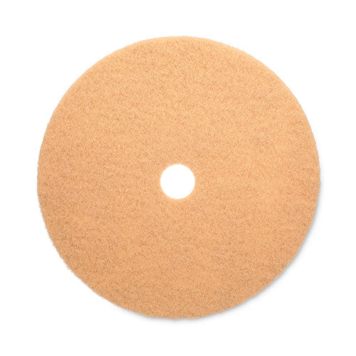 Burnishing Floor Pads, 27" Diameter, Tan, 5/carton - Image 1